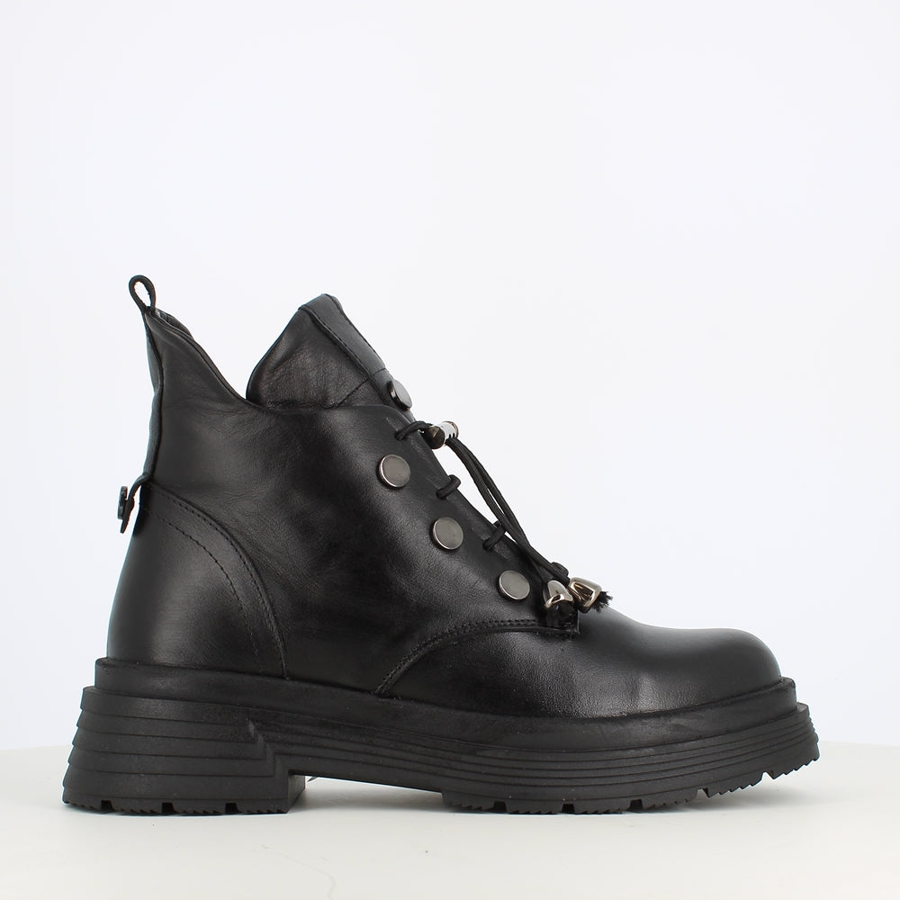 Cinders Edit Lace Ankle Boot Black