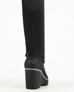 Pedro Miralles Weekend Wedge Knee High Boot Black