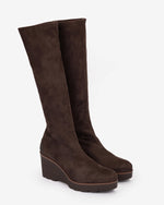 Pedro Miralles Weekend Wedge Knee High Boot Brown