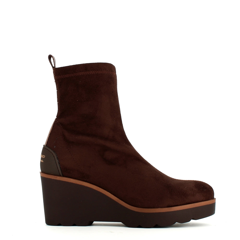 Pedro Miralles Stretch Wedge Ankle Boot Brown