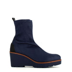 Pedro Miralles Stretch Wedge Ankle Boot Navy