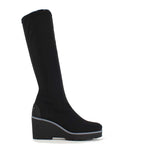 Pedro Miralles Weekend Wedge Knee High Boot Black