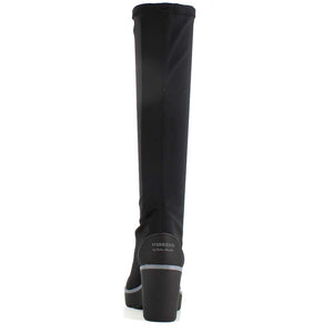 Pedro Miralles Weekend Wedge Knee High Boot Black