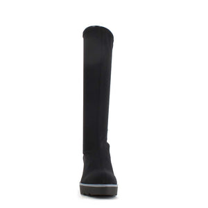Pedro Miralles Weekend Wedge Knee High Boot Black