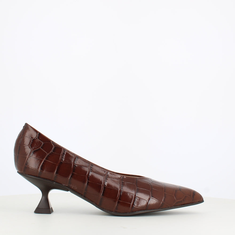Pedro Miralles Kitten Heel Court Brown