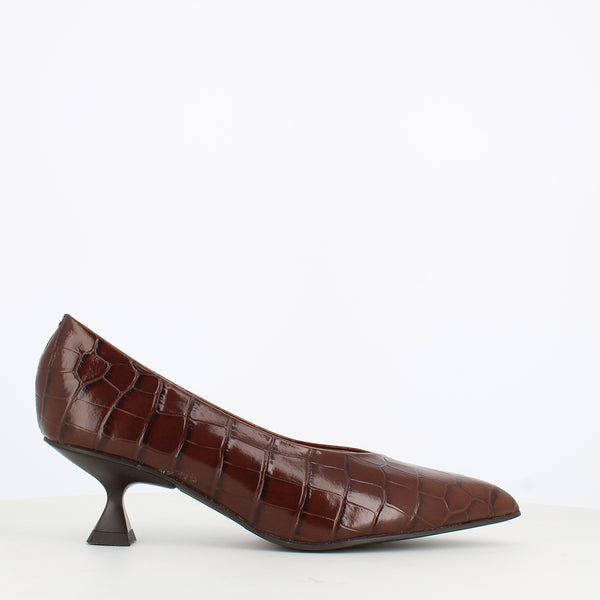 Pedro Miralles Kitten Heel Court Brown