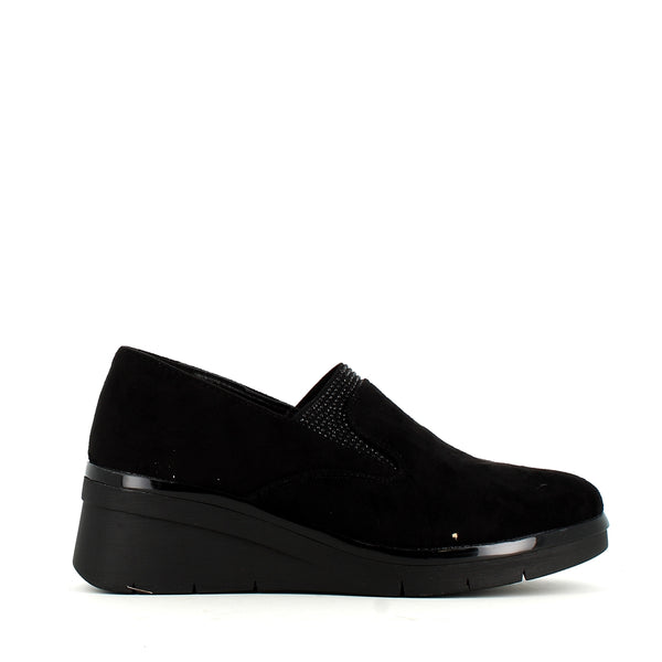 Cinders Edit Slip On Wedge Black