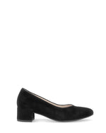 Gabor Classic Block Heel Court Black Suede