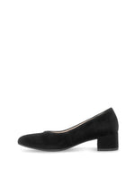Gabor Classic Block Heel Court Black Suede