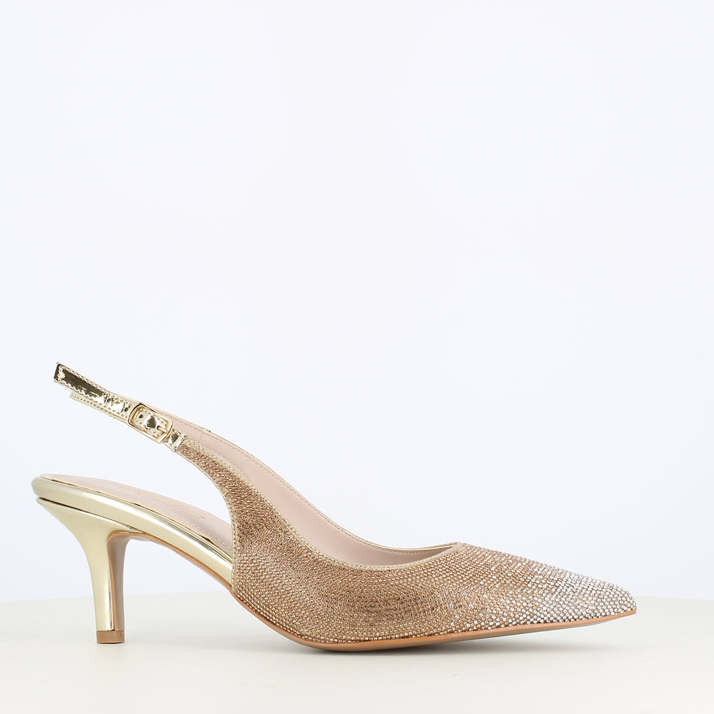 Cinders Edit Occasion Slingback Crystal Gold