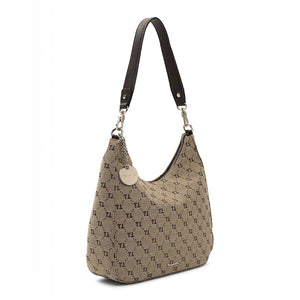 Tamaris Logo Print Shoulder Bag Sand