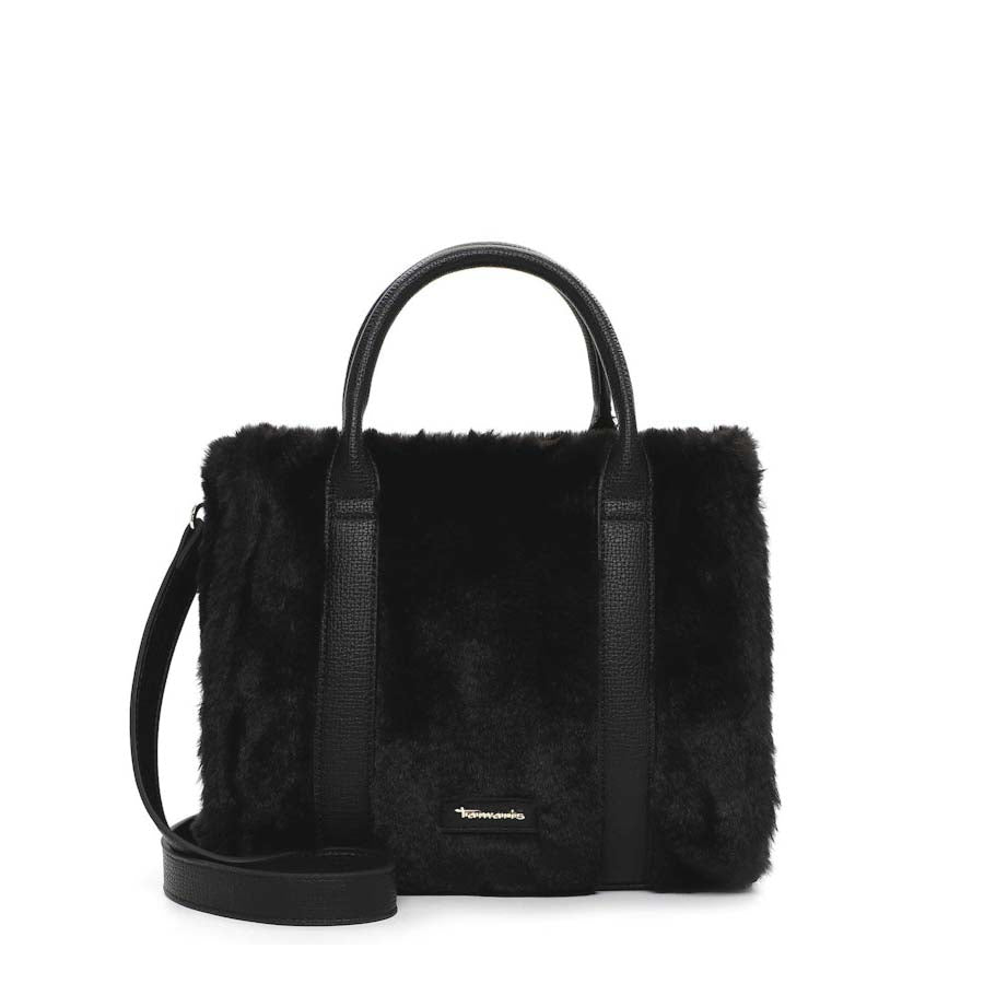 Tamaris Faux Fur Handbag Black