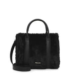 Tamaris Faux Fur Handbag Black