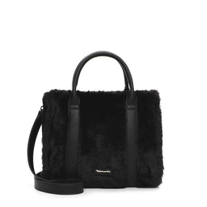 Tamaris Faux Fur Handbag Black