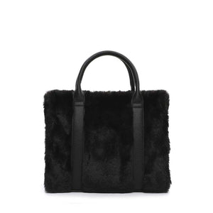 Tamaris Faux Fur Handbag Black