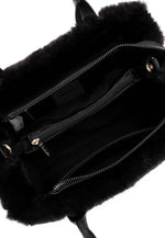 Tamaris Faux Fur Handbag Black