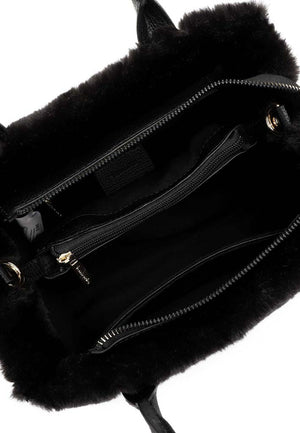 Tamaris Faux Fur Handbag Black