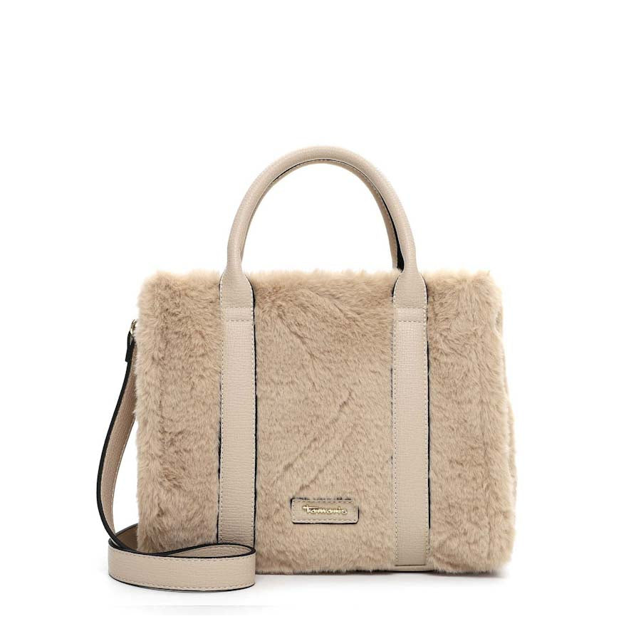 Tamaris Faux Fur Handbag Beige