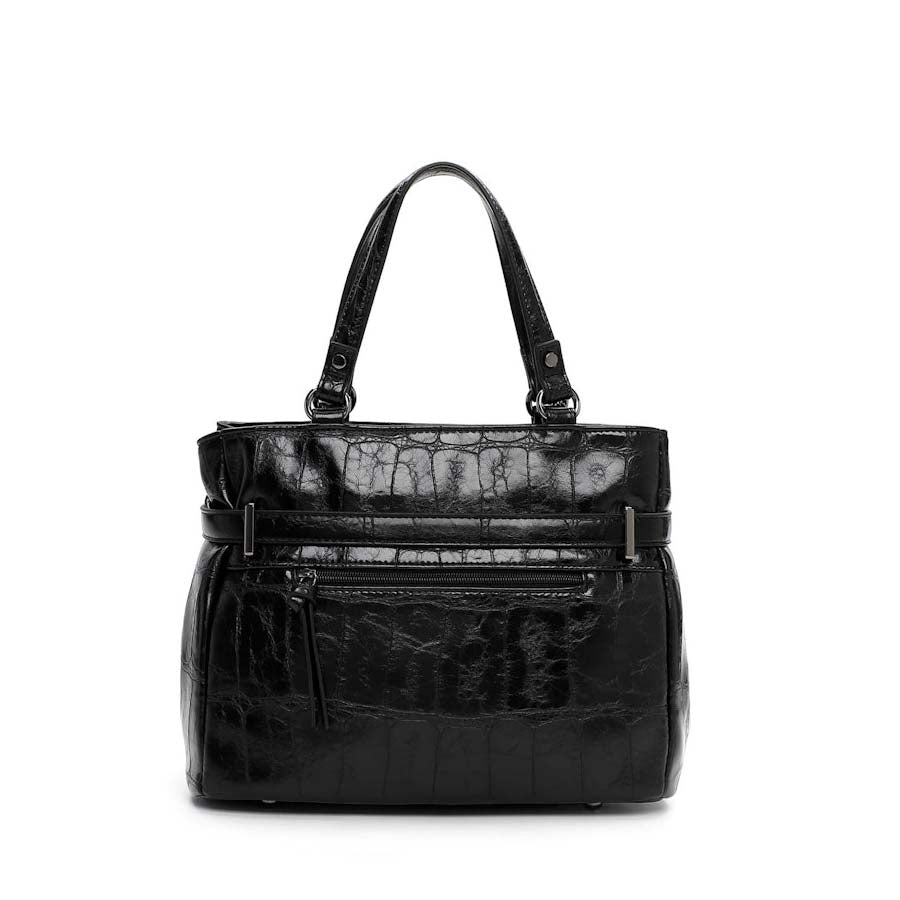 Tamaris Large Shopper Black Croc Effect
