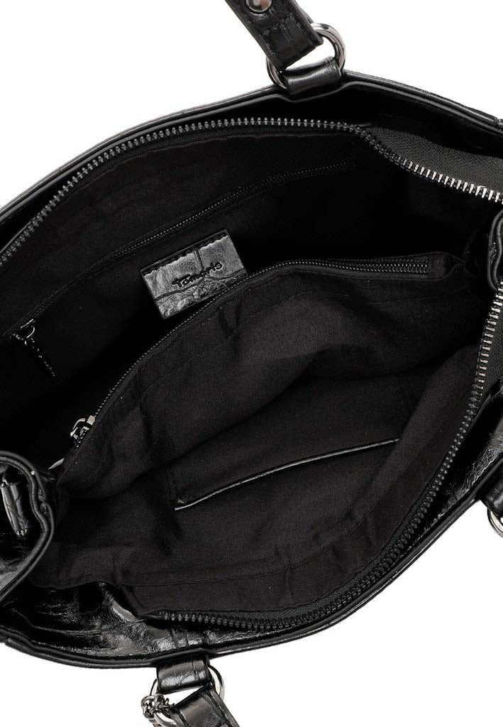 Tamaris Large Shopper Black Croc Effect
