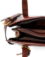 Tamaris Classic Clutch Handbag Croco Wine