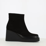Cinders Edit High Wedge Fabric Ankle Boot Black