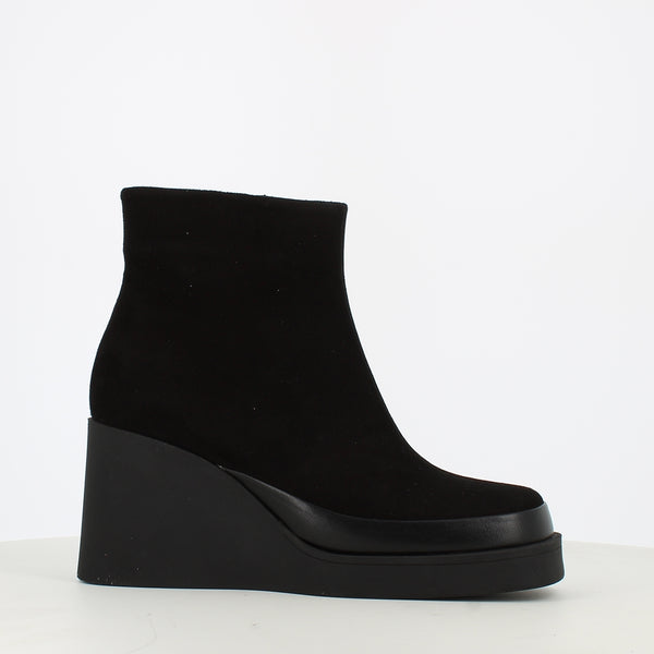 Cinders Edit High Wedge Fabric Ankle Boot Black