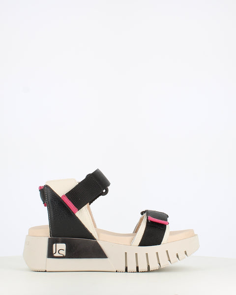 Jose Saenz Velcro Sandal Black Ice