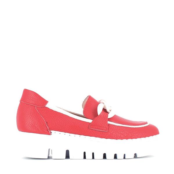 Jose Saenz Wedge Loafer Red/White