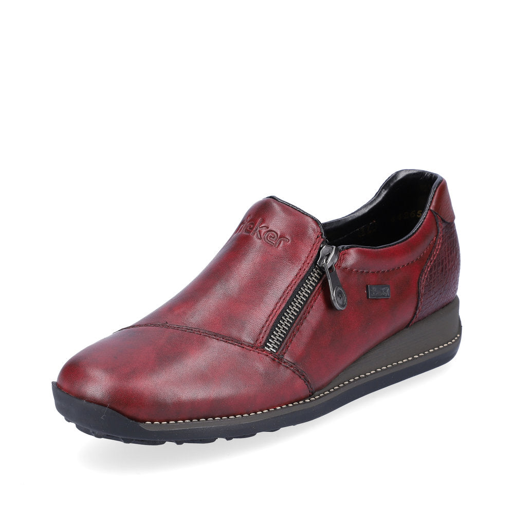 Rieker Classic Shoe with Zipper Bordeaux