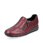 Rieker Classic Shoe with Zipper Bordeaux