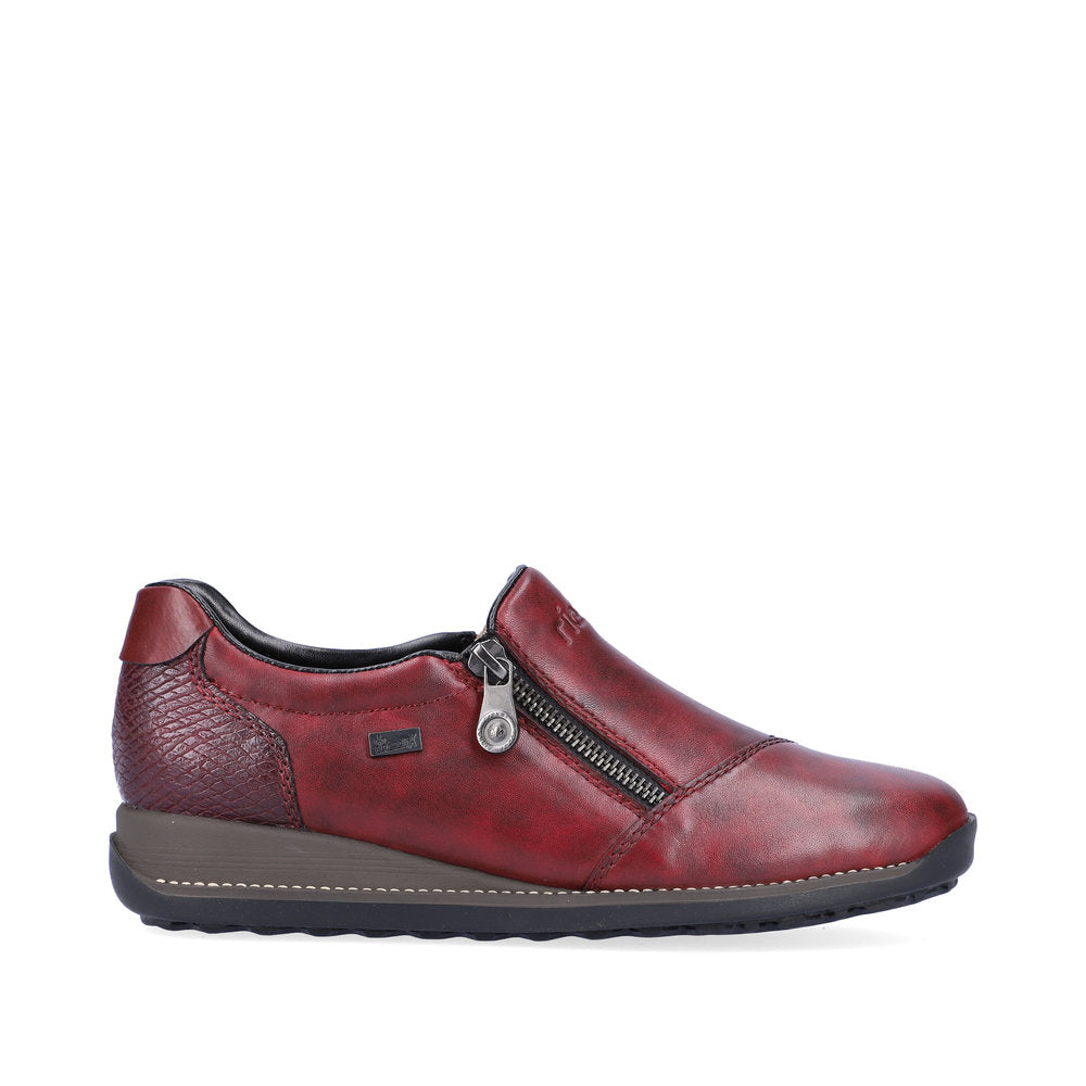 Rieker Classic Shoe with Zipper Bordeaux