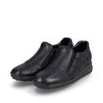 Rieker Classic Shoe with Zipper Quilt Black