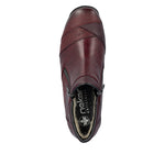 Rieker Low Ankle Boot with Side Zipper Wine