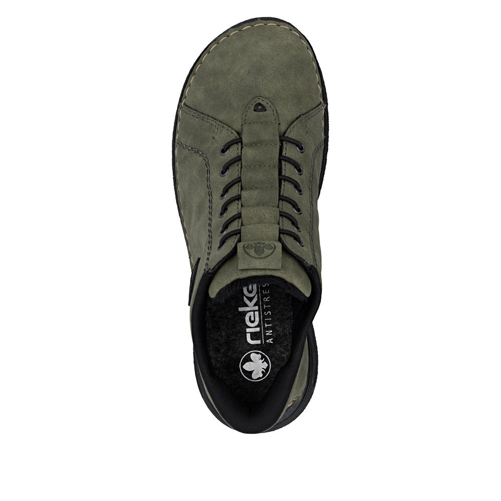 Rieker Laced Ankle Boot Green
