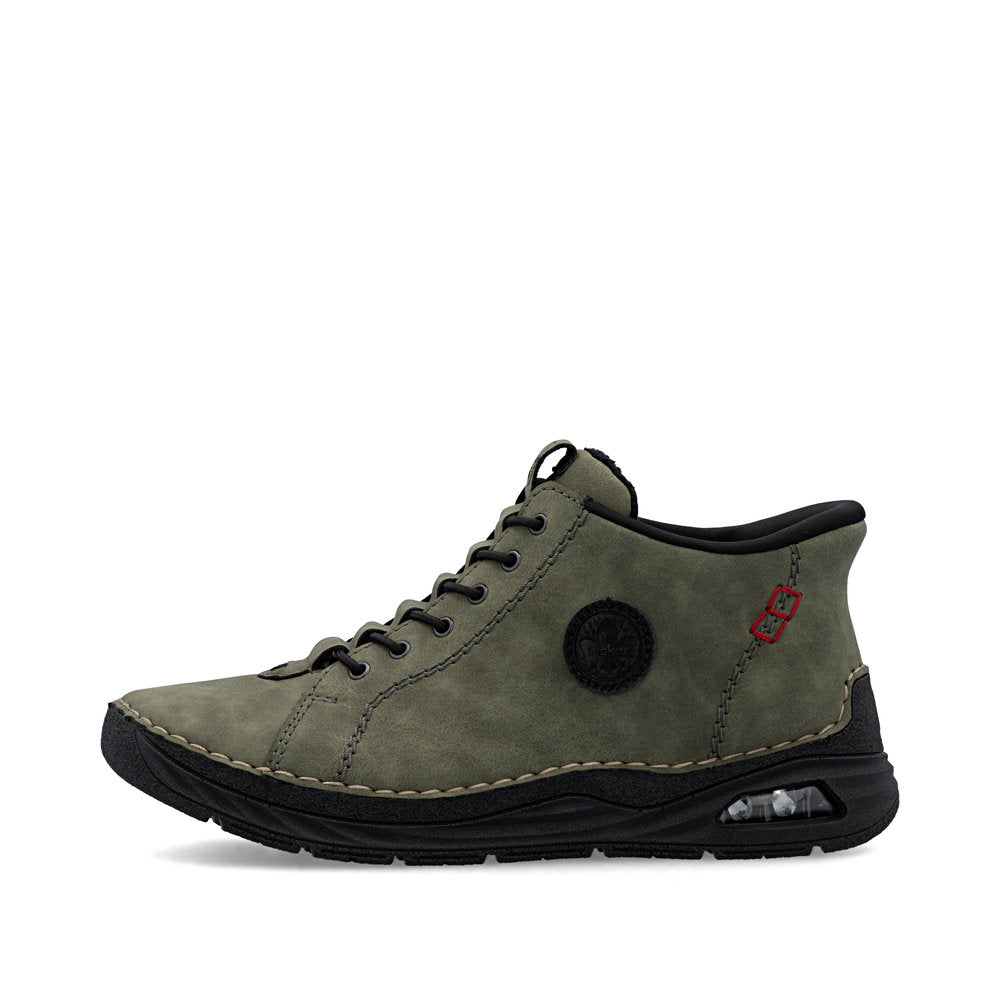 Rieker Laced Ankle Boot Green