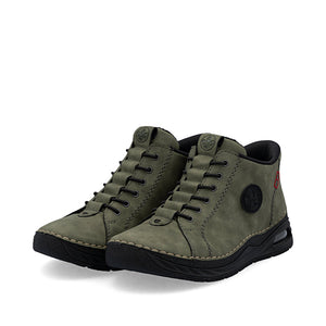 Rieker Laced Ankle Boot Green