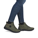 Rieker Laced Ankle Boot Green