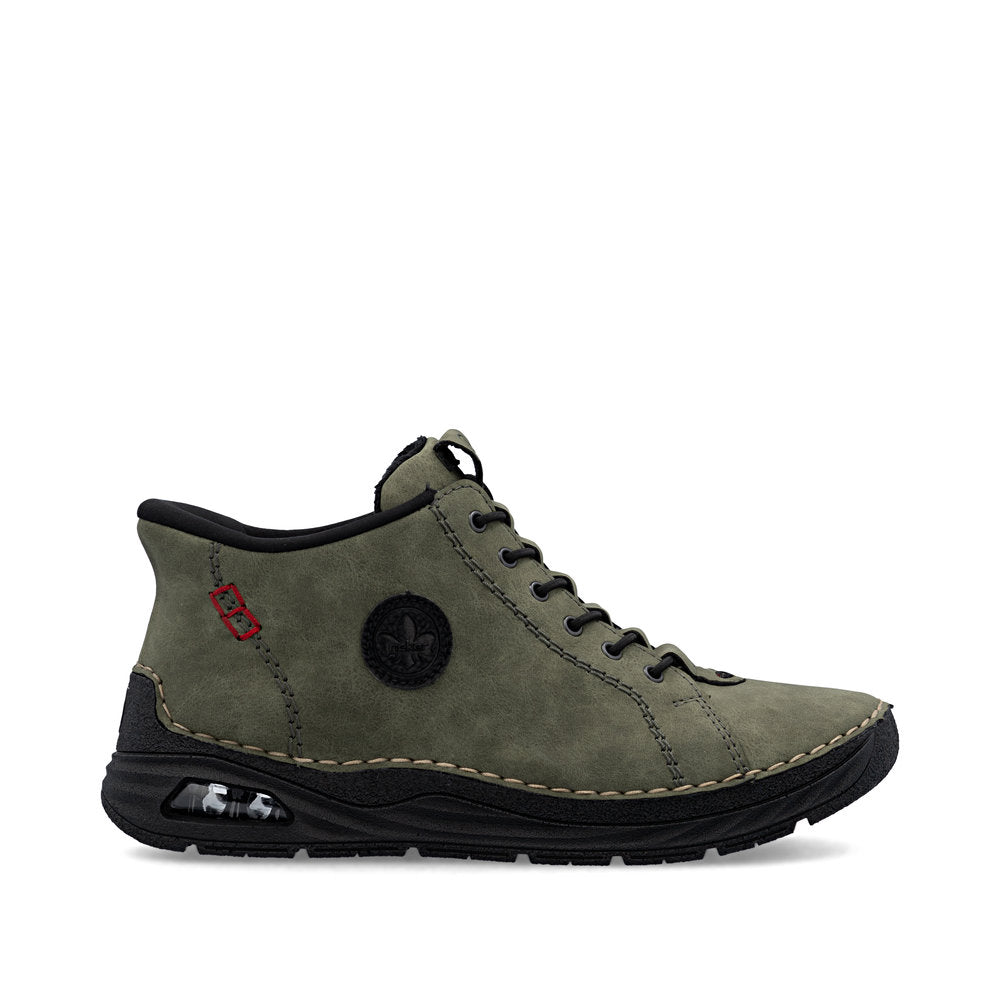 Rieker Laced Ankle Boot Green