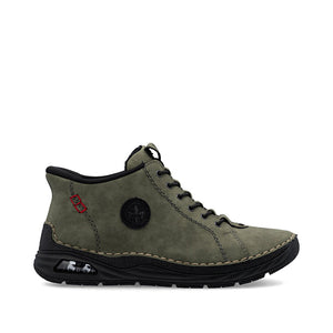 Rieker Laced Ankle Boot Green