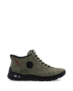 Rieker Laced Ankle Boot Moss Green