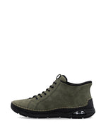 Rieker Laced Ankle Boot Moss Green
