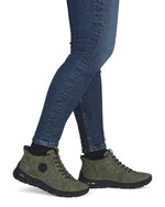 Rieker Laced Ankle Boot Moss Green