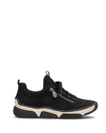 Rieker Laced Trainer Zip Black/Black