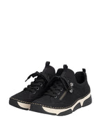 Rieker Laced Trainer Zip Black/Black