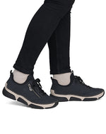 Rieker Laced Trainer Zip Dark Navy