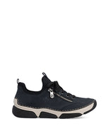 Rieker Laced Trainer Zip Dark Navy