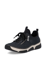 Rieker Laced Trainer Zip Dark Navy