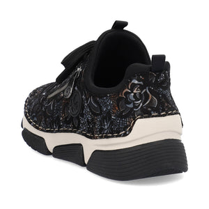 Rieker Chunky Lace Trainer with Zip Black