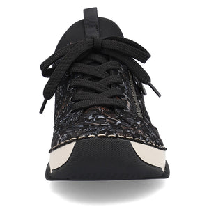 Rieker Chunky Lace Trainer with Zip Black